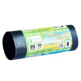 Мешки для мусора 35л 20шт/рулон ПНД Mirpack Classic 7мкм 50*64см цв.черный Мешки для мусора 35л 20шт/рулон ПНД Mirpack Classic 7мкм 50*64см цв.черный