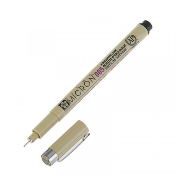 ручка капиллярная Pigma Micron - 0.2мм, черный