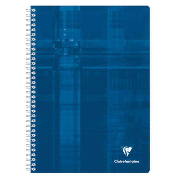 Блокнот А4, 90 л., в клетку Clairefontaine спираль сбоку