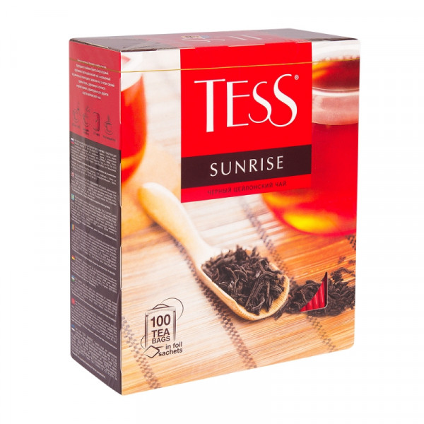 Чай Tess 100 пак*1,8 гр., черный, лист., Sunrise