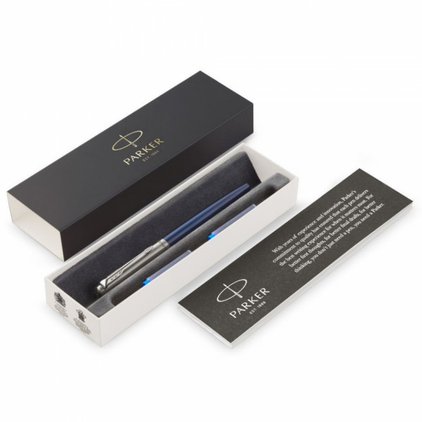 Ручка перьевая M Jotter Bond Street Black CT метал., подарочн. упак., черный/серебристый, патрон синий