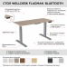 Комплект с электроприводом двухмоторный WellDesk Flagman Bluetooth, цвет серый,столешница ДСП 1400х800х18, Белый альпийский,W1100 Блютуз