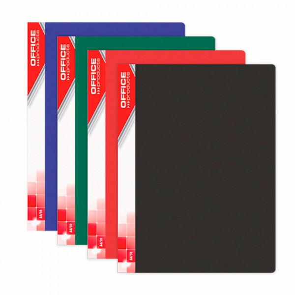 Папка на 30 карманов Office Product пласт., синий