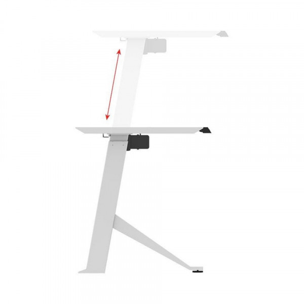 Стол с электроприводом одномоторный Fit Focus Y- desire 685-1130mm, цвет серый,столешница ДСП 1300*675*18 мм, H1399 ST10 Дуб Денвер трюфель