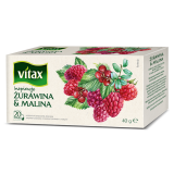 Чайный напиток Vitax 20*2 г., фруктовый, со вкусом клюквы и малины