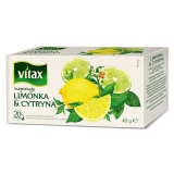 Чайный напиток Vitax 20*2 г., фруктовый, со вкусом лимона и лайма