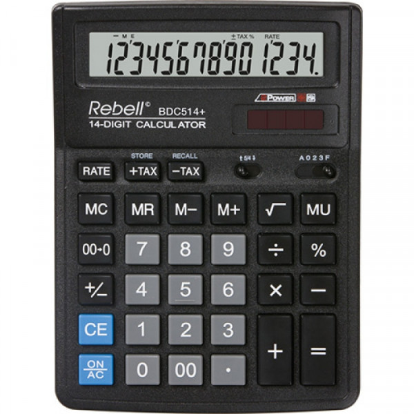 Кальк. наст. 12р. RE-BDC412 BX SDC444+ Rebell черный 193*143*38 мм