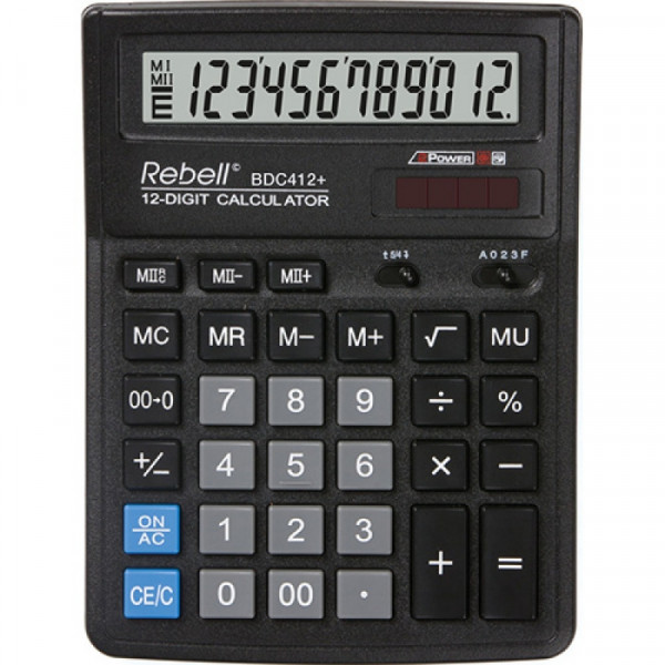 Кальк. наст. 12р. RE-BDC412 BX SDC444+ Rebell черный 193*143*38 мм