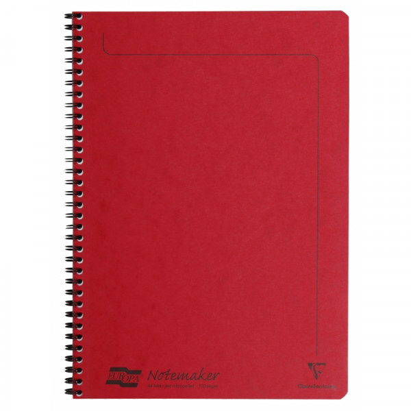 Блокнот А4 210*297 мм, 60 л., лин. Clairefontaine Europa спираль сбоку, обл. карт., черный