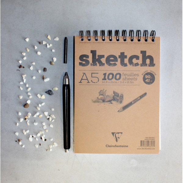 Скетчбук Sketch А5, 90г/м2, 100л., спираль