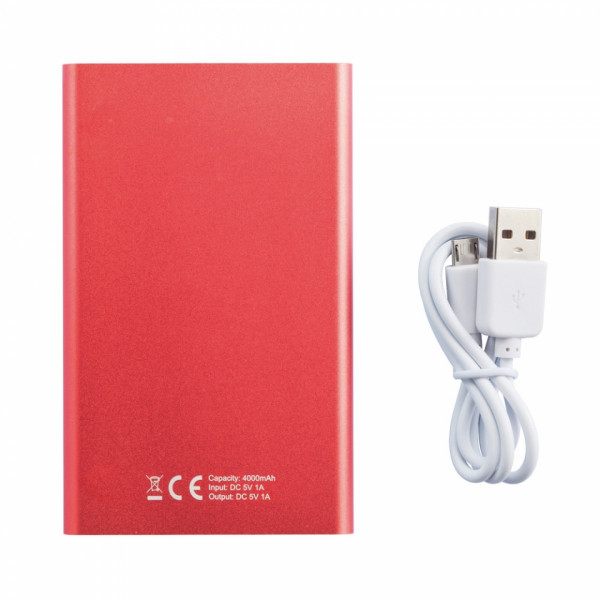 Зарядное устройство аккумулятор Power Bank P324.954 4000, красный/белый