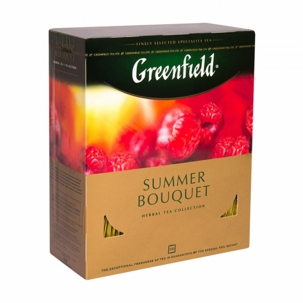 Чайный напиток Greenfield 25 пак*2 гр., со вкусом и аром. малины, Summer Bouquet