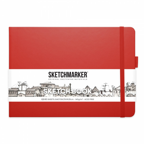 Скетчбук Sketchmarker 21*14,8 см, 140 г/м2, 80 л., черный пейзаж