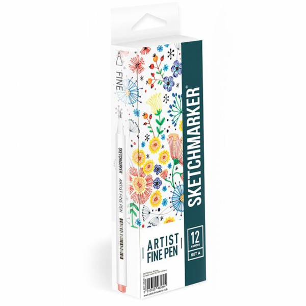 Ручка капиллярная Sketchmarker. Basic 2 0.4 мм, набор 24 штук