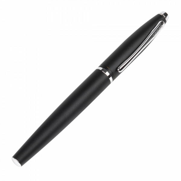 Ручка роллер Calais Matte Black 0,7 мм, метал., подарочн. упак., матовый черный, стерж. черный