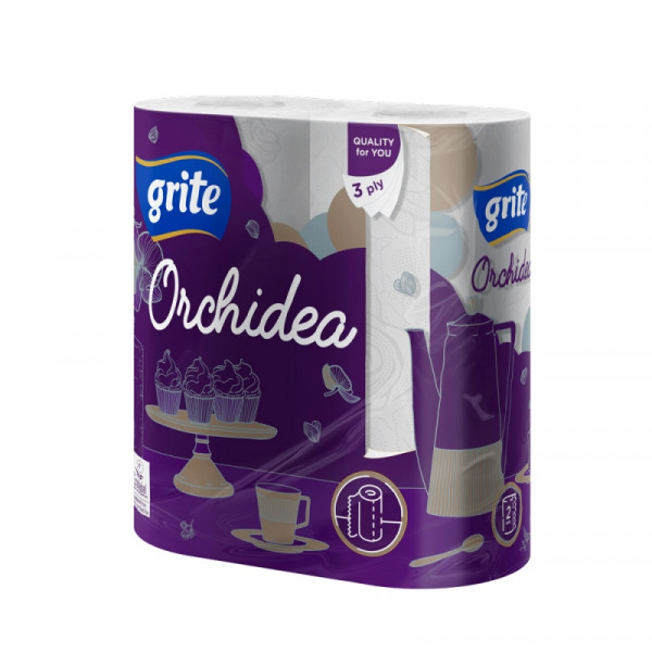 Полотенца бумажные GRITE Orchidea 1х2 3 слоя