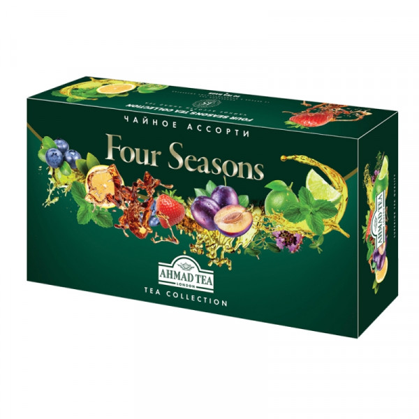 Чай Ahmad Tea 90 пак*1,8 гр., ассорти, набор 15 вкусов, Four Seasons Tea Collection