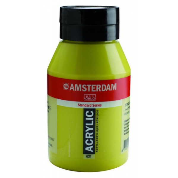 Краски акриловые Amsterdam 621 оливковый светлый, 1000 мл., банка