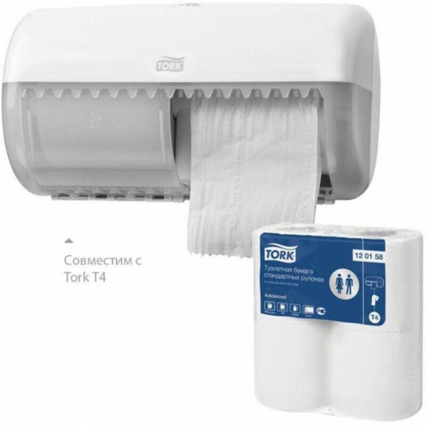 Бумага туалетная  TORK Advanced T4, 4 рул, 23м, 2-сл.