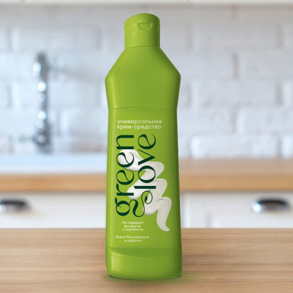 Средство чистящее универсальное Green Love экологичное 330г, крем Средство чистящее универсальное Green Love экологичное 330г, крем