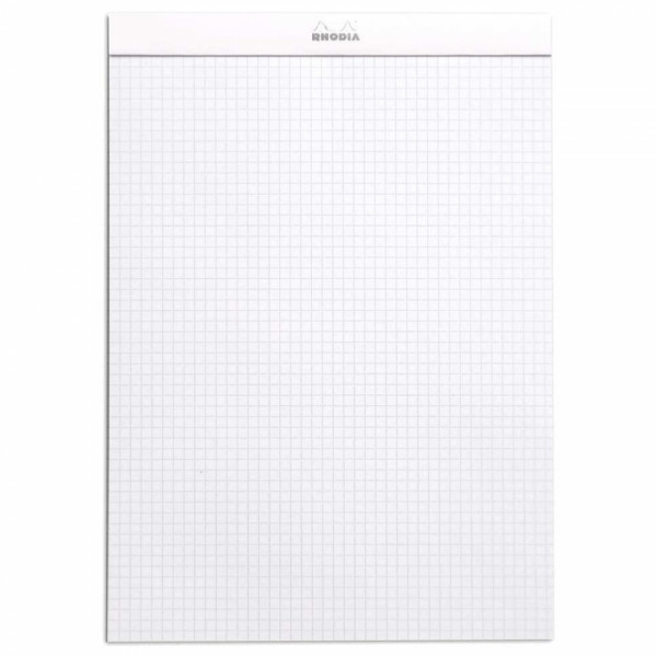 Блокнот А4 210*297 мм, 80 л., в клетку Rhodia скоба сверху, обл. карт., оранжевый