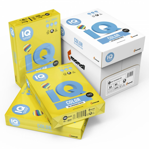 Бумага цветная A4, 80г/м, 500 л. IQ Color голубой лед
