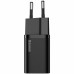 Сетевое зарядное устройство Baseus TZCCSUP-L01 Super Si Quick Charger Type-C 25W кабель Type-C-Type-C 1m Black