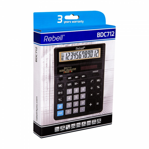 Кальк. наст. 12р. BDC712 BX 888 Rebell черный 203*158*31 мм