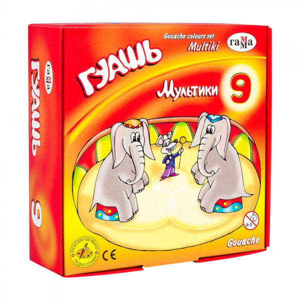 Гуашь Мультики, 12 цв., 20 мл.