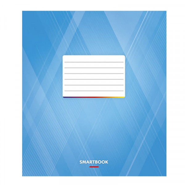 Тетрадь А5 12 л., лин. Smartbook Stripes скоба сбоку, обл. карт., ассорти