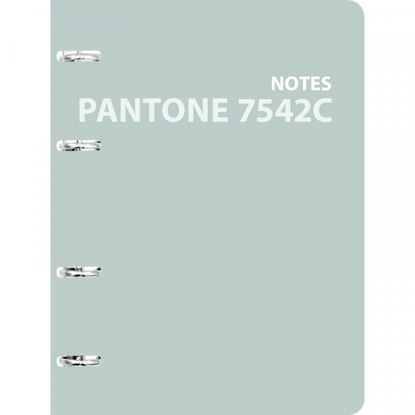 Тетрадь А5 120 л., клет. Pantone line. Color '21. No. 1 на кольцах,  обл. карт., мат.ламинация+пантонная печать, голубой