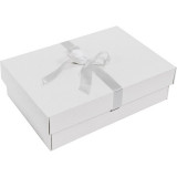 Коробка подарочная 21009/13 35,5*24,5*9,7 см, самосборная, с лентой, картон, белый/бурый Коробка подарочная 21009/13 35,5*24,5*9,7 см, самосборная, с лентой, картон, белый/бурый