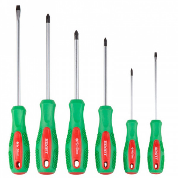 Отвертка Волат набор 6 шт. SL3*100,5,5*150 PZ2*100 PH0*75,1*100,2*125