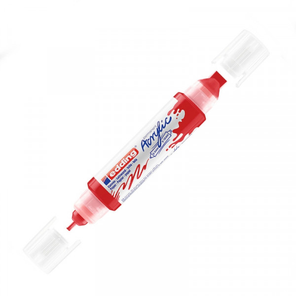Маркер акриловый Edding 3D Double Liner, красный транспортный Маркер акриловый Edding 3D Double Liner, красный транспортный