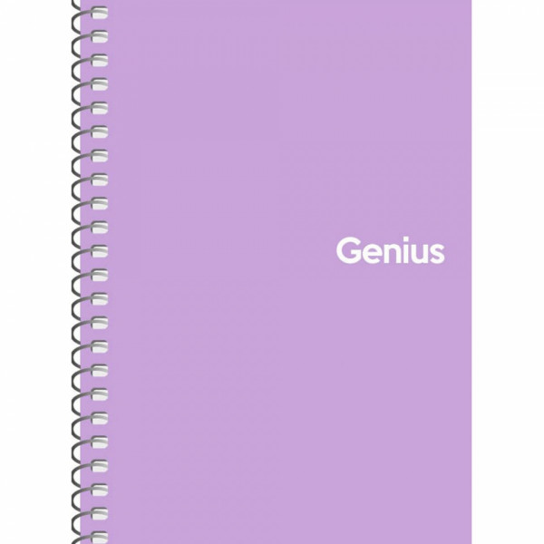 Блокнот А6 80 л., в клетку Genius mini 2, обл. пласт., спираль сбоку, ассорти