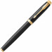 Ручка роллер IM Black Lacquer GT 0,5 мм, метал., подарочн. упак., черный/золотистый, стерж. черный