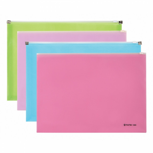 Папка конверт на молнии А4 Panta Plast C4604 лиловый