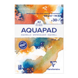 Блок-склейка бумаги для акварели Goldline Aqua целлюлоза, ср.зерно, А3, 300г/м2 , 30л