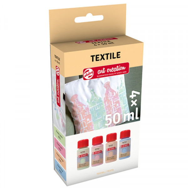 краски декоративные TEXTILE набор пастельные 4 цв. 50 мл.