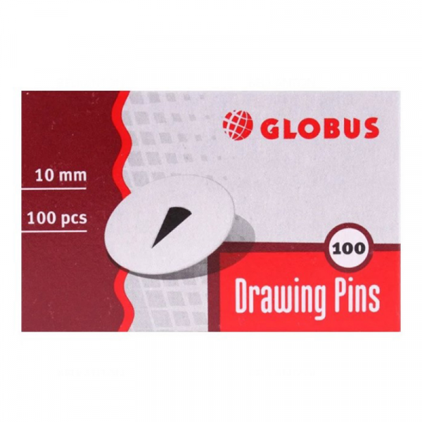 Кнопки Globus 10 мм, 100 шт., серебристый
