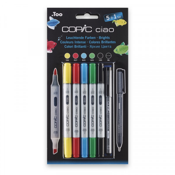 Маркер перм., худ. Copic ciao набор 5+1, яркие Маркер перм., худ. Copic ciao набор 5+1, яркие