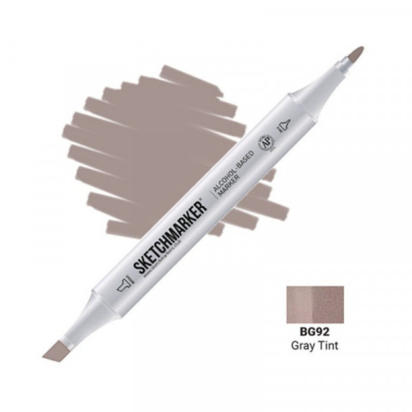 Маркер перм., худ. Sketchmarker двухсторонний, BG92 серый насыщенный Маркер перм., худ. Sketchmarker двухсторонний, BG92 серый насыщенный