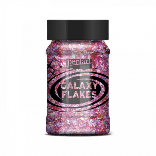 Хлопья декоративные Pentart Galaxy Flakes 15 гр, розовая Юнона