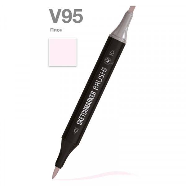 Маркер перм., худ. Sketchmarker Brush двусторонний, V95, пион Маркер перм., худ. Sketchmarker Brush двусторонний, V95, пион