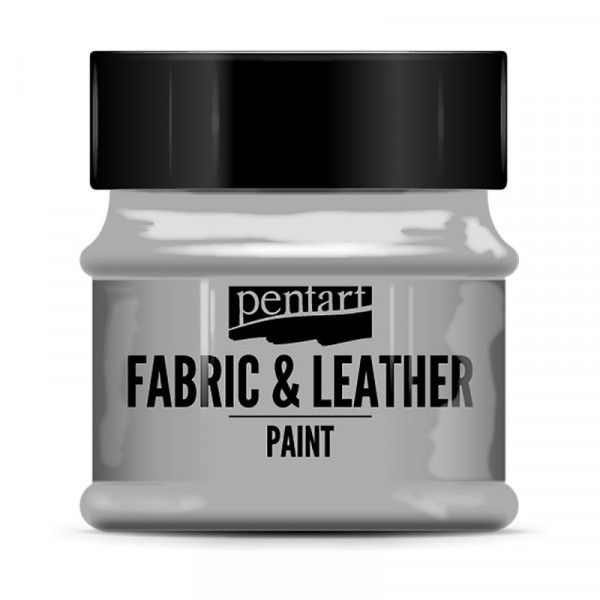 Краски д/текстиля Pentart Fabric & Leather paint серебро, 50 мл, банка