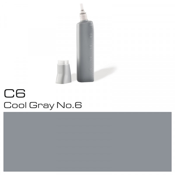 Чернила для заправки маркеров Copic C-6, холодный серый №6 Чернила для заправки маркеров Copic C-6, холодный серый №6