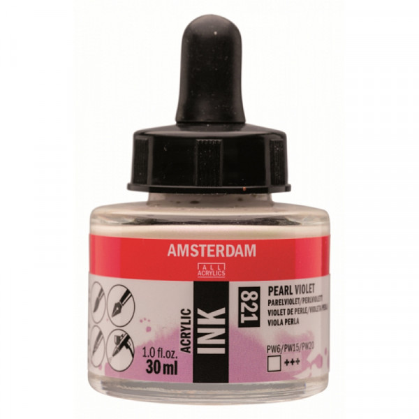 Краски жидкий акрил Amsterdam 821 флуоресцентный фиолетовый, 30 мл., банка