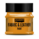 Краски д/текстиля Pentart Fabric & Leather paint оранжевый, 50 мл, банка Краски д/текстиля Pentart Fabric & Leather paint оранжевый, 50 мл, банка
