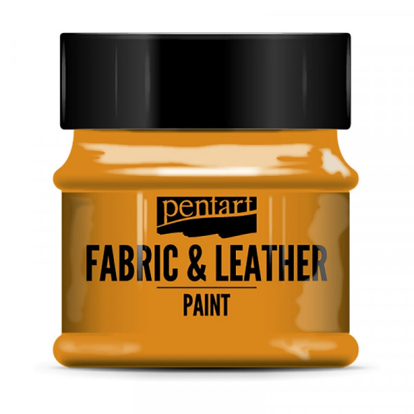 Краски д/текстиля Pentart Fabric & Leather paint оранжевый, 50 мл, банка