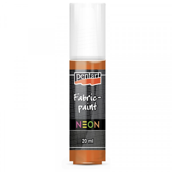 Краски д/текстиля Pentart Fabric paint neon оранжевый, 20 мл, банка Краски д/текстиля Pentart Fabric paint neon оранжевый, 20 мл, банка